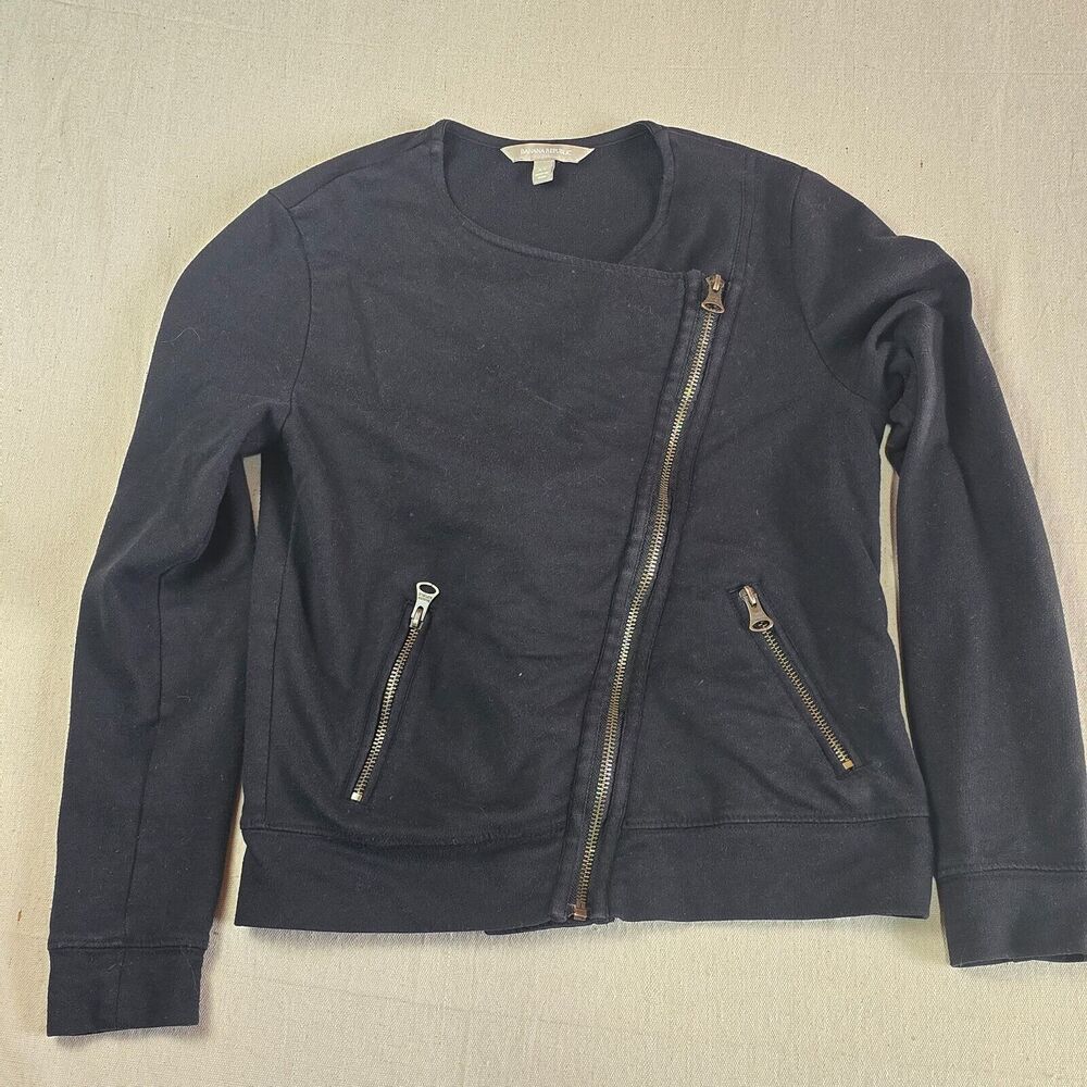 Vintage Banana Republic Women's Black Cross Zip Sweater XS | Retro Style‎ Cozy
